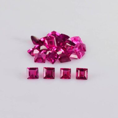 3mm Natural Pink Tourmaline Princess Cut Gemstone