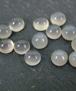 Natural Gray Moonstone Smooth Round Cabochon