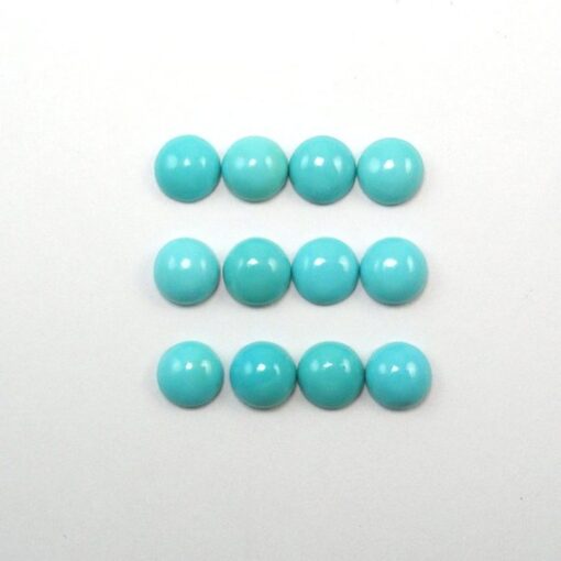 Natural Sleeping Beauty Turquoise Smooth Round Cabochon