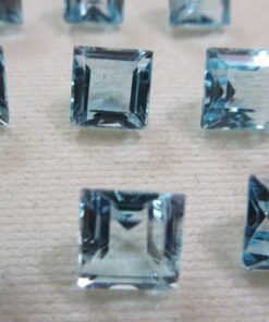 4mm Natural Sky Blue Topaz Square Cut Gemstone