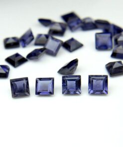 4mm Natural Iolite Princess Cut Gemstone