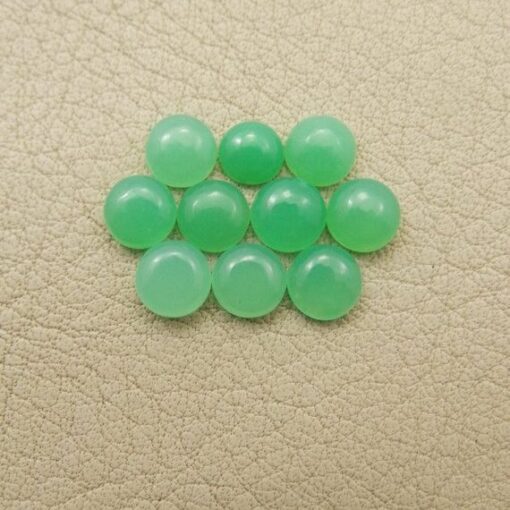 Natural Chrysoprase Smooth Round Cabochon