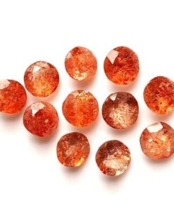 Natural Sunstone Faceted Round Gemstone