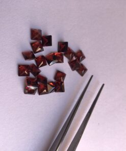 Natural Red Garnet Princess Cut Gemstone