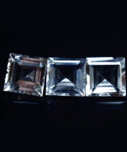 5mm Natural Crystal Quartz Princess Cut Gemstone