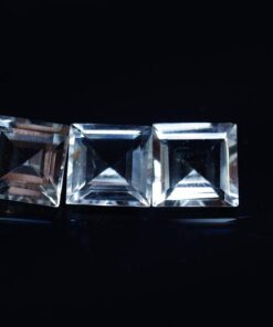 5mm Natural Crystal Quartz Square Cut Gemstone