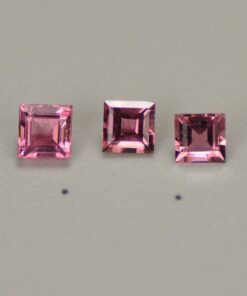 5mm Natural Pink Tourmaline Princess Cut Gemstone