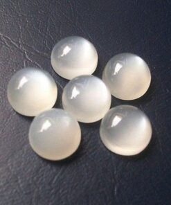 Natural White Moonstone Smooth Round Cabochon