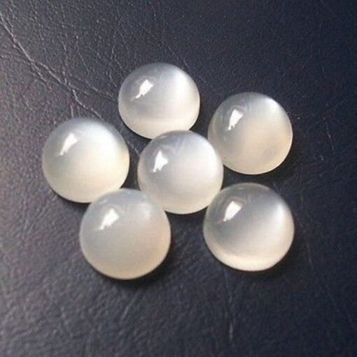 Natural White Moonstone Smooth Round Cabochon