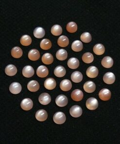 Natural Peach Moonstone Smooth Round Cabochon