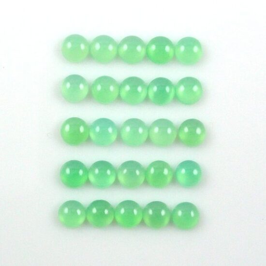 Natural Chrysoprase Smooth Round Cabochon