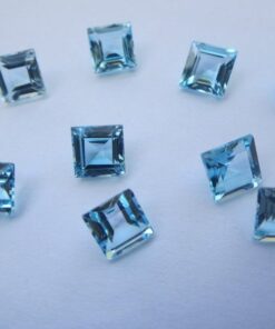 5mm Natural Sky Blue Topaz Square Cut Gemstone