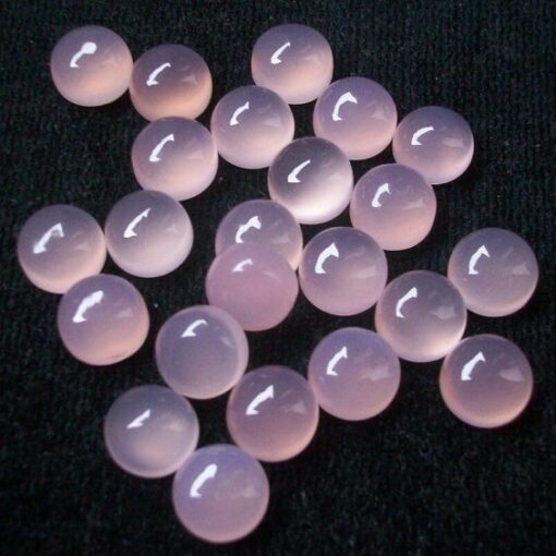 Natural Pink Chalcedony Smooth Round Cabochon