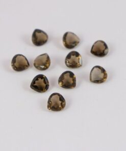 Natural Smoky Quartz Faceted Heart Cut Gemstone