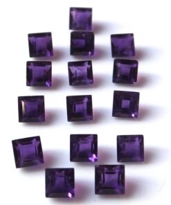 Natural African Amethyst Princess Cut Gemstone