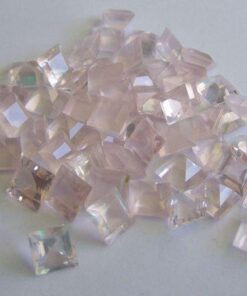 Natural Rose Quartz Square Gemstone