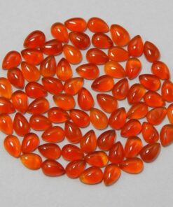 3x5mm Natural Carnelian Smooth Pear Cabochon