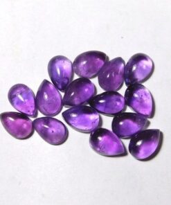 Natural Amethyst Smooth Pear Cabochon