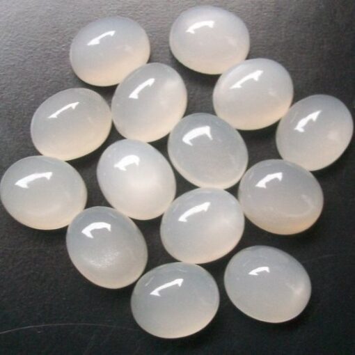 Natural White Moonstone Smooth Oval Cabochon