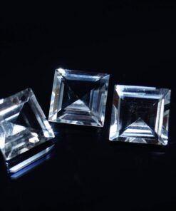 6mm Natural Crystal Quartz Square Cut Gemstone