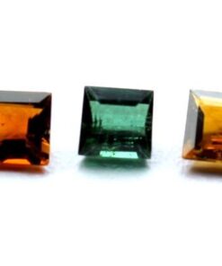 6mm Natural Multi Tourmaline Square Cut Gemstone
