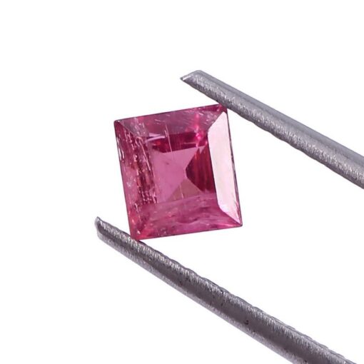 6mm Natural Pink Tourmaline Princess Cut Gemstone