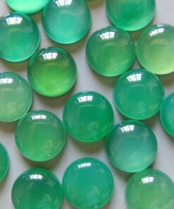 Natural Green Chalcedony Smooth Round Cabochon