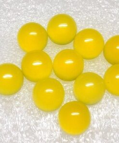 Natural Yellow Chalcedony Smooth Round Cabochon