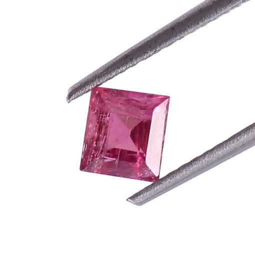Natural Pink Tourmaline Square Cut Gemstone