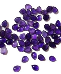 Natural African Amethyst Smooth Pear Cabochon