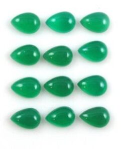 green onyx pear cabochon