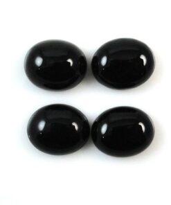 Natural Black Spinel Smooth Pear Cabochon