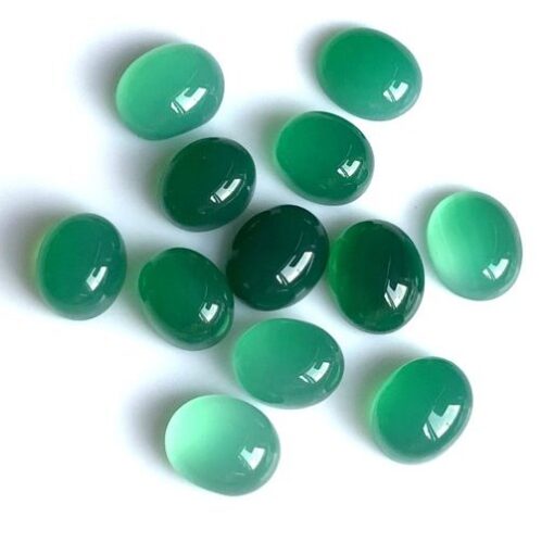 Natural Green Chalcedony Smooth Oval Cabochon