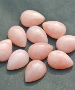 Natural Pink Opal Smooth Pear Cabochon