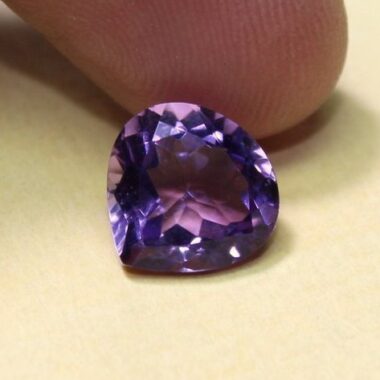 Natural Amethyst Faceted Heart Gemstone