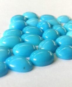 Natural Sleeping Beauty Turquoise Smooth Oval Cabochon