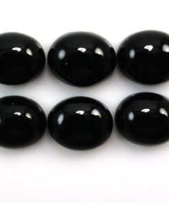 black spinel pear cabochon
