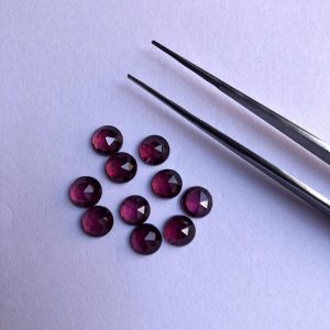 rhodolite garnet rose cut