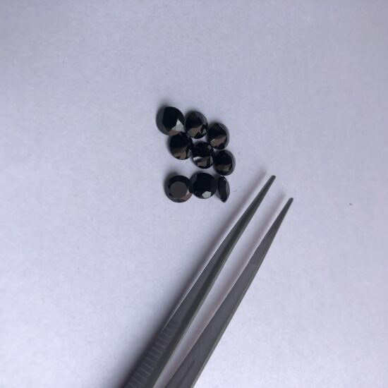 Natural Black Onyx Faceted Round Cut Gemstone