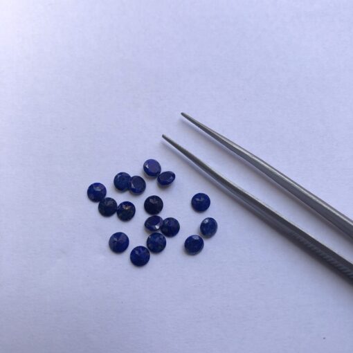 Natural Lapis Lazuli Faceted Round Cut Gemstone