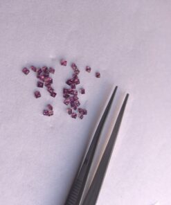 2mm Natural Rhodolite Garnet Square Cut Gemstone
