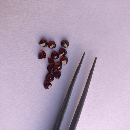 Natural Red Garnet Faceted Heart Gemstone