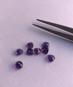 Natural African Amethyst Faceted Heart Gemstone