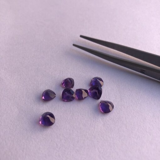 Natural African Amethyst Faceted Heart Gemstone