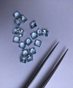 Natural Sky Blue Topaz Princess Cut Gemstone