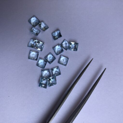Natural Sky Blue Topaz Princess Cut Gemstone
