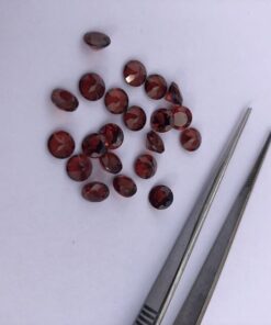 Natural Red Garnet Faceted Round Cut Gemstone