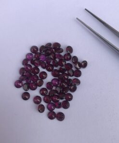 Natural Rhodolite Garnet Faceted Round Cut Gemstone