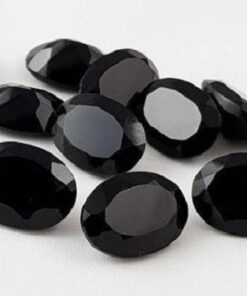 Natural Black Spinel Faceted Oval Gemstone