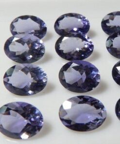 Natural Iolite Faceted Oval Gemstone